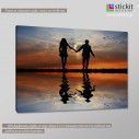 Canvas print Sunset for two, side