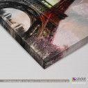 Canvas print Paris, Eiffel tower, painted like, detail