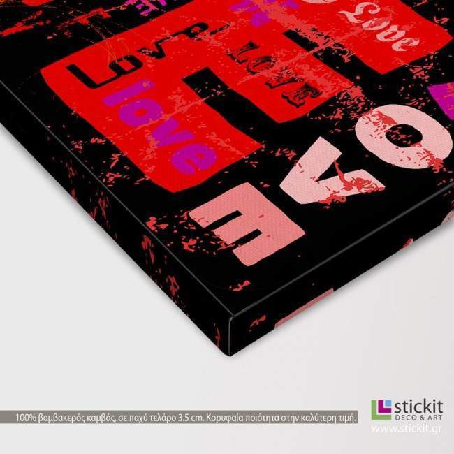 Canvas print Love vector art, detail