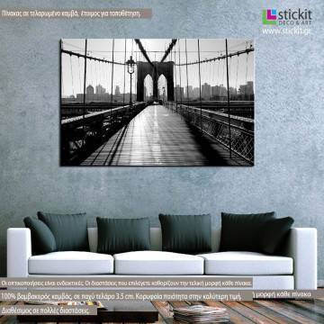 Canvas printNew York bridge, Brooklyn bridge view