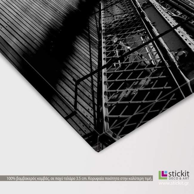 Canvas printNew York bridge, Brooklyn bridge view, detail