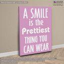 Canvas print A smile is..., side