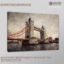Canvas print London tower bridge vintage, side