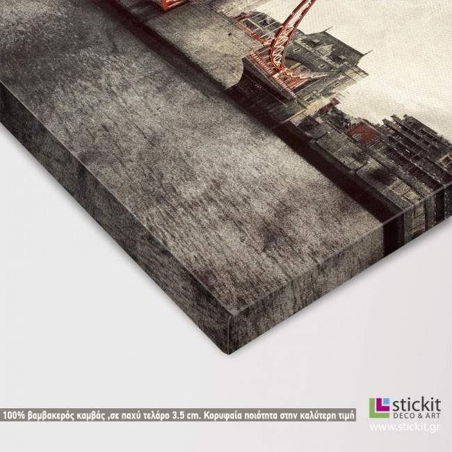 Tower bridge, vintage, πίνακας σε καμβά, λεπτομέρεια