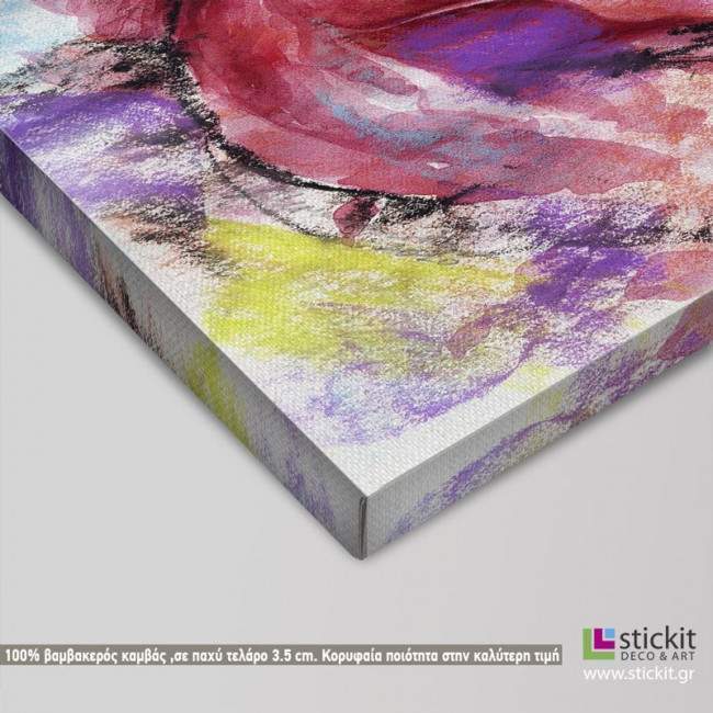 Canvas print Rose fashion illustration, detail