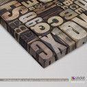 Wood type portrait, πίνακας σε καμβά, λεπτομέρεια