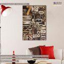 Canvas print Wood type portrait