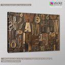 Canvas print Wood type, side