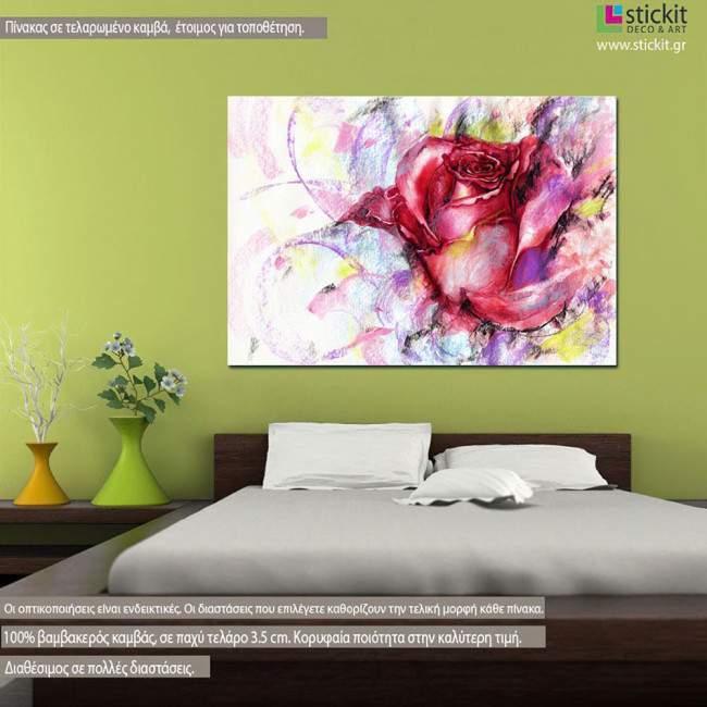 Canvas print Rose fashion illustration