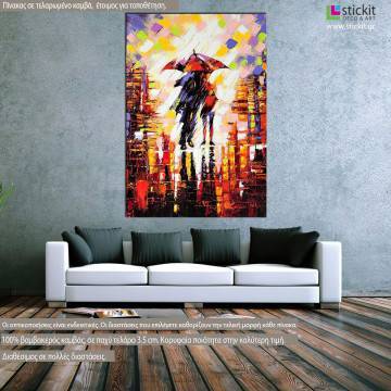 Πίνακας ζωγραφικής Under the rain, αντίγραφο σε καμβά