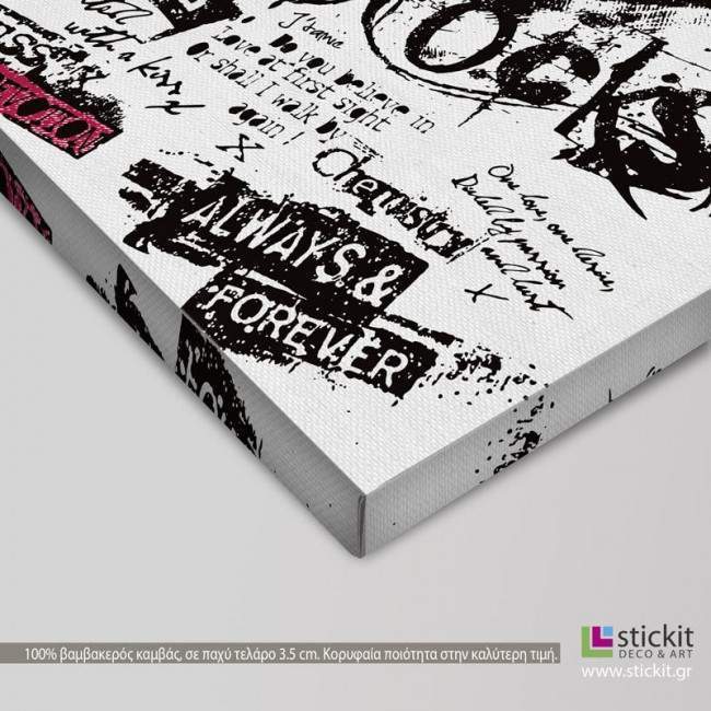 Canvas print Love rocks, detail