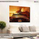 Canvas print Paris sunset, Eiffel tower sunset