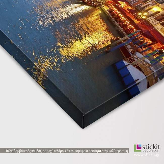Canvas print Venice, Grand Canal at night, Venice, detail