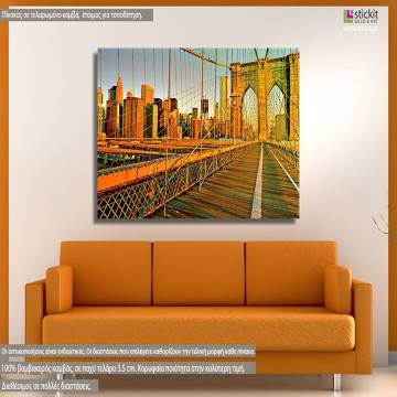 Πίνακας σε καμβά Νέα Υόρκη γέφυρα, Brooklyn bridge