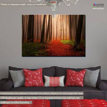 Canvas print Foggy autumn morning