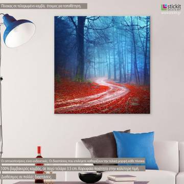 Canvas print Magic forest road