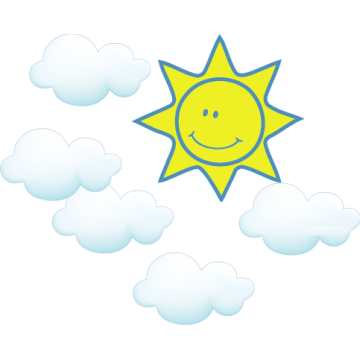 Wall stickers The sun and Clouds 2
