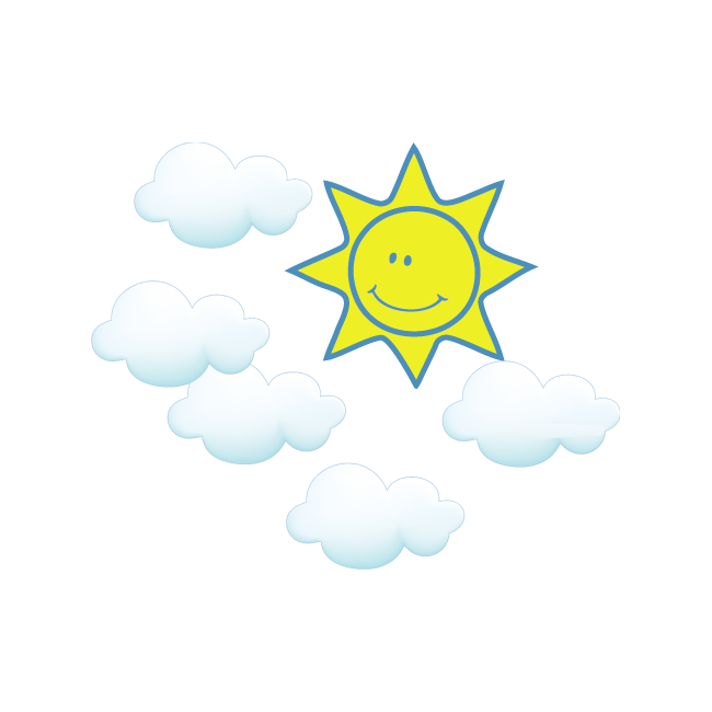 Wall stickers The sun and Clouds