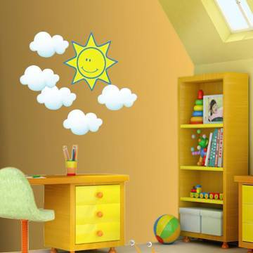 Wall stickers The sun and Clouds