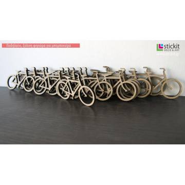 Wooden bicycle decorative figure