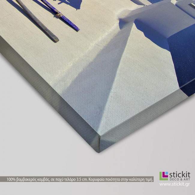 Ταξίδι στη Σαντορίνη ΙΙ, πίνακας σε καμβά, λεπτομέρεια