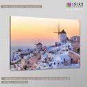 Canvas print Santorini view II, side