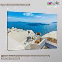 Canvas print Santorini view III, side