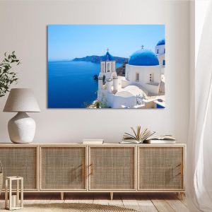 Πίνακας σε καμβά Santorini view VI Καμβάς τελαρωμένος Όψη 1 2