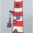 Wall stickers height measure, Lighthouse
