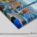 Canvas print View from park Güell, Barcelona panoramic, panoramic, detail