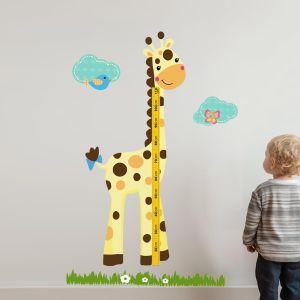 Wall stickers height measure Cute giraffe, boy