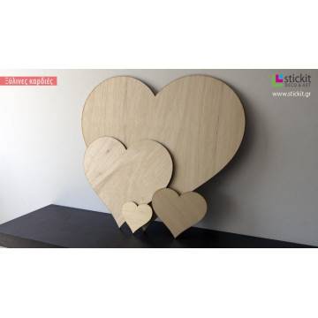 Wooden heart  decorative figure