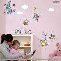 Kids wall stickers Cute fairies with balloons