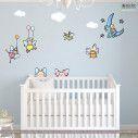Kids wall stickers Cute fairies with balloons