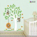 Kids wall stickers  Monkeys Joy white