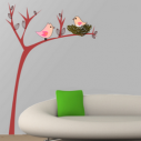 Αυτοκόλλητο τοίχου φωλιά πουλιών, Χαριτωμένο δέντρο