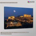 Canvas print Acropolis in the moonlight, side