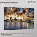 Canvas print London, Beautiful view of Westminster, side