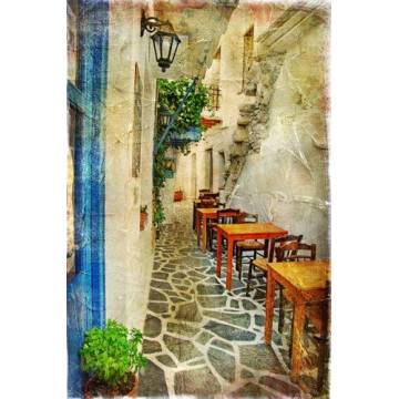 Αυτοκόλλητο πόρτας Σοκάκι στο νησί 2