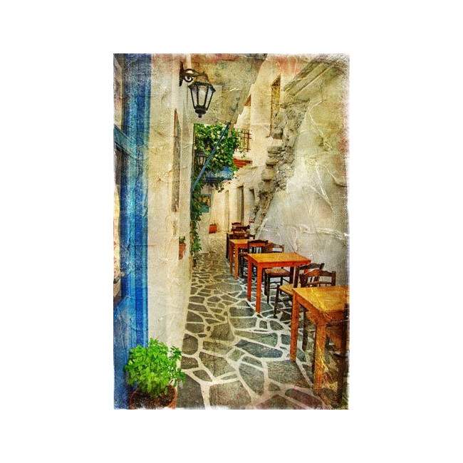 Σοκάκι στο νησί, αυτοκόλλητο πόρτας