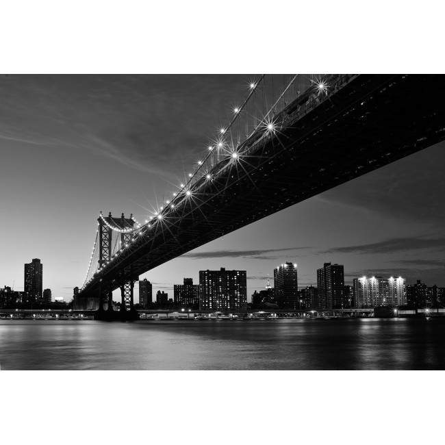 Ταπετσαρία τοίχου Η γέφυρα του Μανχάταν grayscale source