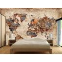 Ταπετσαρία τοίχου Textured world map