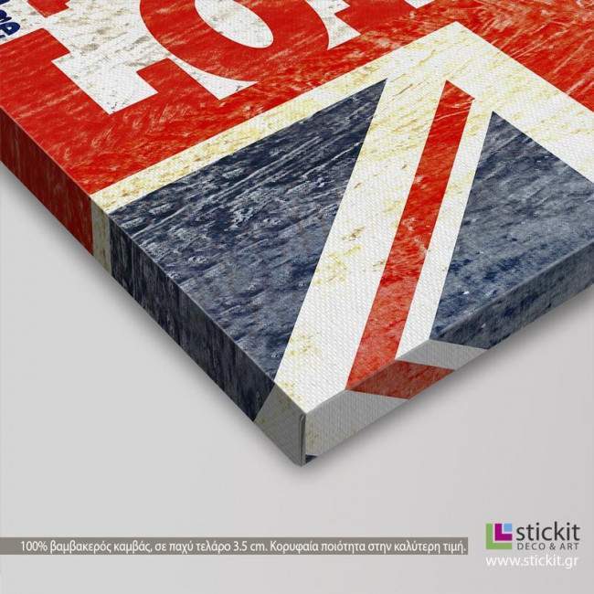 Canvas print English flag, detail