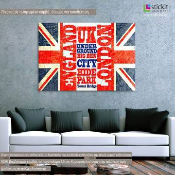 Canvas print English flag