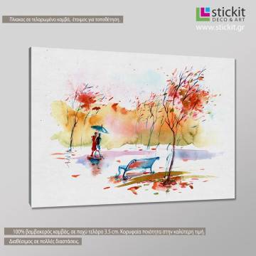 Canvas print Autumn in the city Framed canvas View 1 2