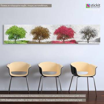 Canvas print Four seasons, panoramic