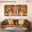 Canvas print Butterflies mirrored, two panels