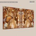 Canvas print Butterflies mirrored, two panels, side