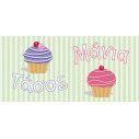 Sticker label Cup cakes,  