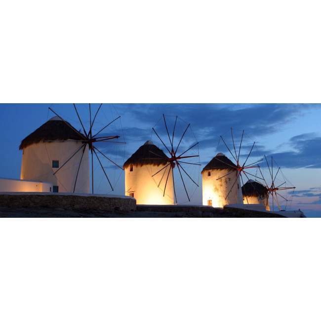 Wallpaper Mykonos, windmills